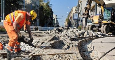 Remont torowiska na skrzyżowaniu Pomorskiej i Kilińskiego